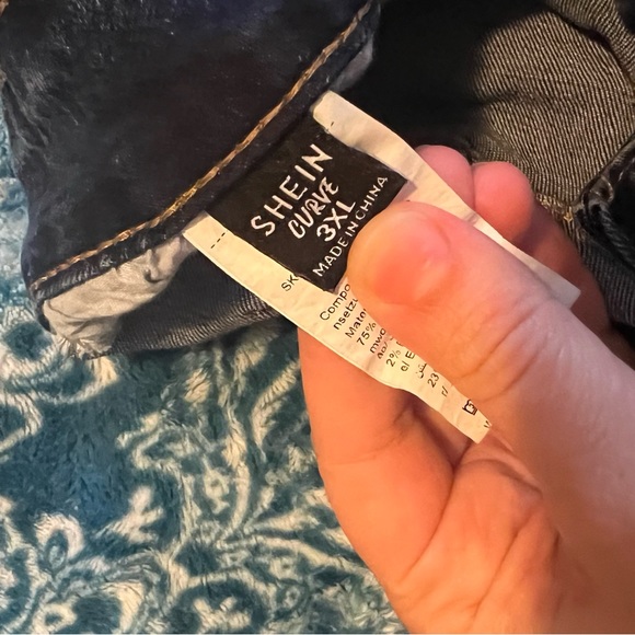 Shein Plus Roll Up Hem Denim Shorts (Used) - Picture 8 of 8